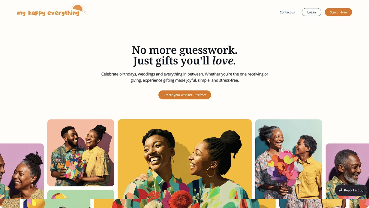 My Happy Everything marketing website